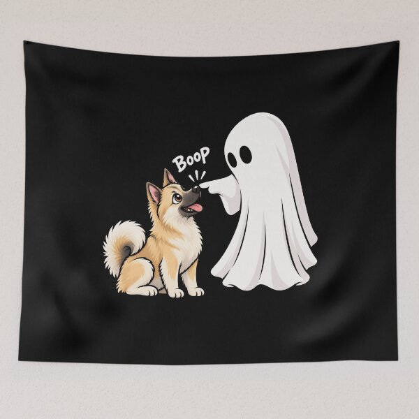 Item preview, Funny Ghost Norwegian Buhund Dog Boop Halloween Design Mom Dad designed and sold by rafaeltto.