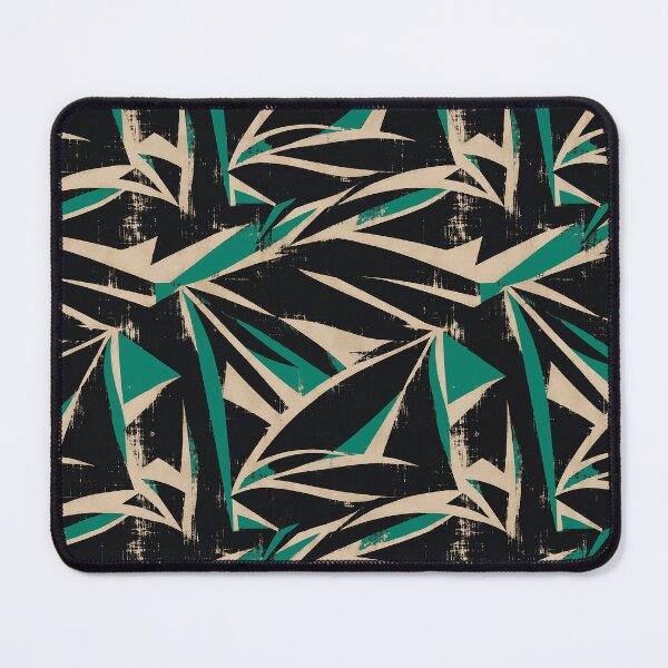 Item preview, Teal Black Abstract Brush Pattern designed and sold by imaniko.