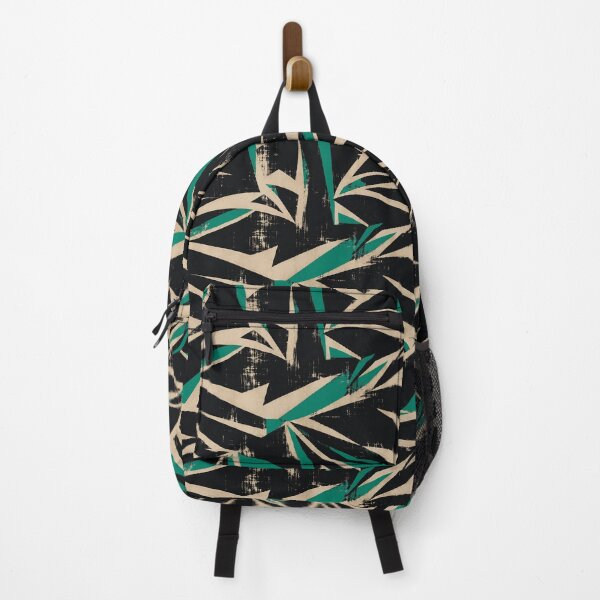 Item preview, Teal Black Abstract Brush Pattern designed and sold by imaniko.