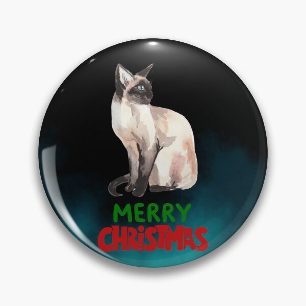 Item preview, Cute Siamese Cat Merry Christmas Holiday Art designed and sold by stormk10.