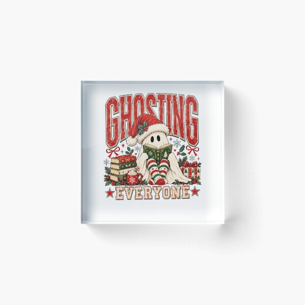 Item preview, Ghosting Everyone Christmas Reading Ghost Holiday designed and sold by Mind-Drift.