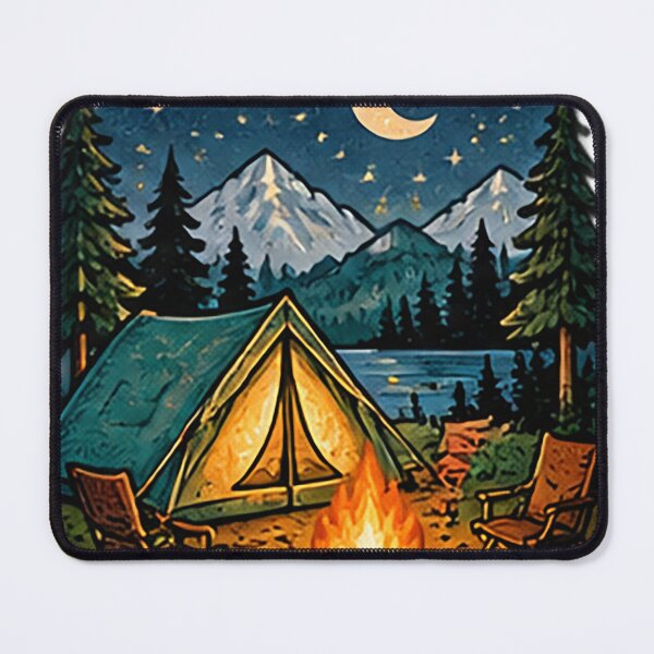 Item preview, Camp More Worry Less Vintage Camping Night Adventure Design designed and sold by Sara-Ai.
