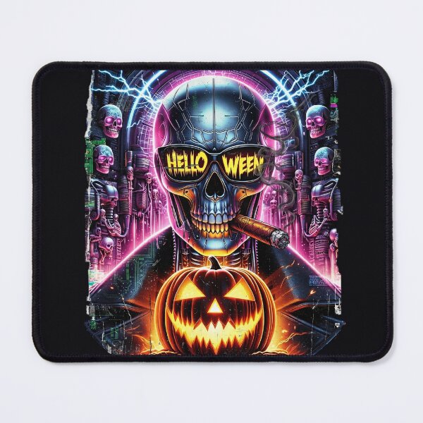 Item preview, Halloween Cyborg Skeleton Cigar Pumpkin Sunglasses designed and sold by Voodoo Store Paranormal Collections.