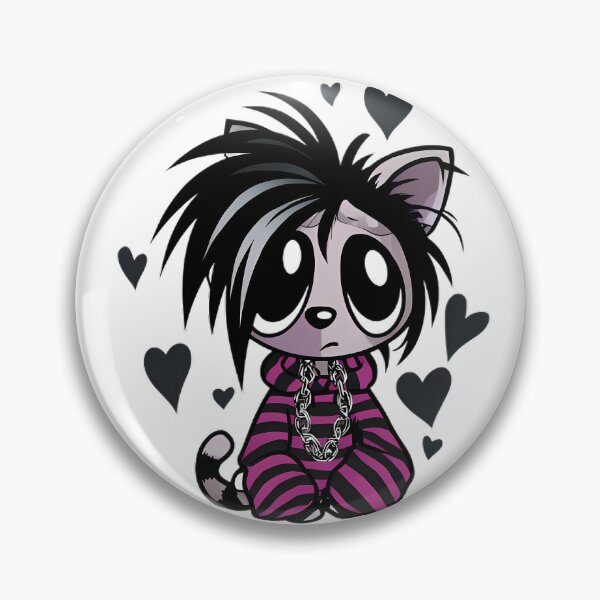 Item preview, Sad Emo Cat Mascot – Y2K Cartoon Aesthetic designed and sold by Retro Whimsy.