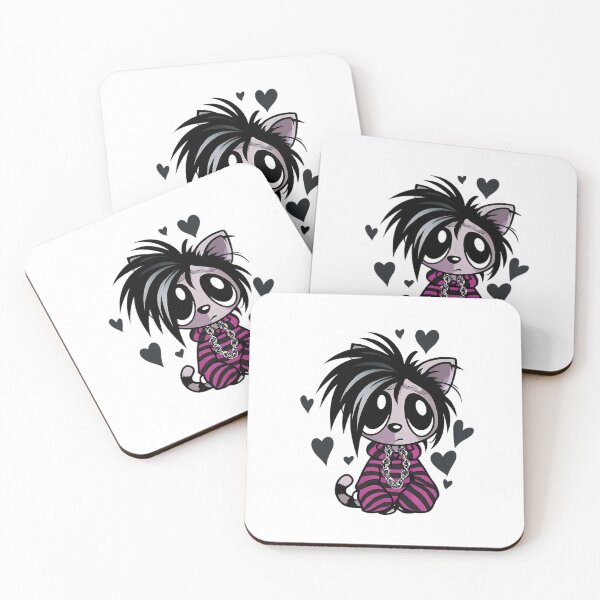 Item preview, Sad Emo Cat Mascot – Y2K Cartoon Aesthetic designed and sold by Retro Whimsy.