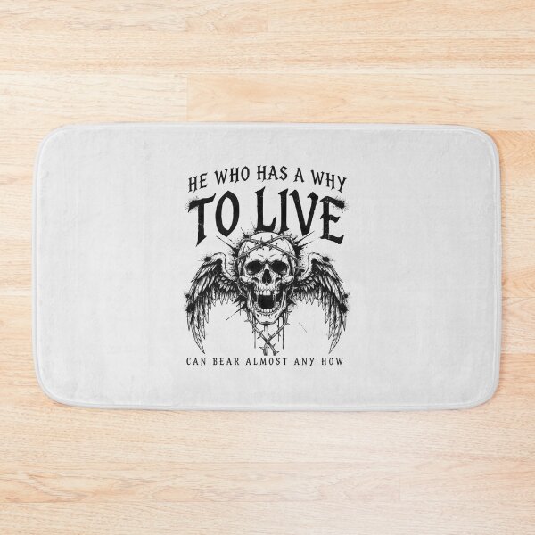 Item preview, He Who Has A Why To Live Nietzsche Winged Skull designed and sold by Enea Kelo.