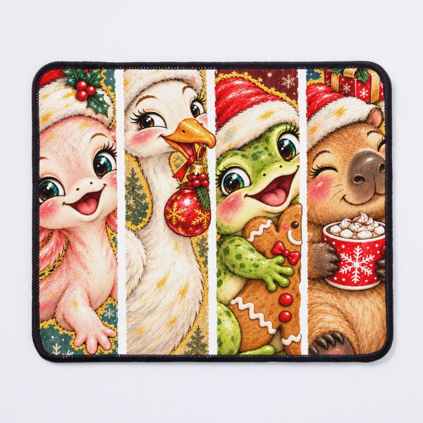 Item preview, Cute Christmas Axolotl, Goose, Frog and Capybara designed and sold by SayMaria.