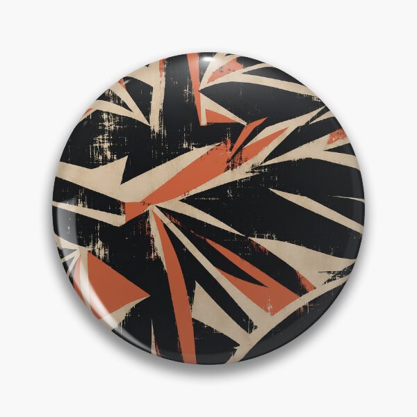 Item preview, Burnt Orange Black Abstract Brush Pattern designed and sold by imaniko.