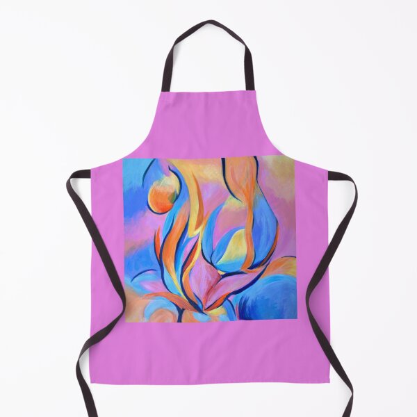 Item preview, Curved linear abstract art in pink, orange and blue designed and sold by Natimo-Studio.