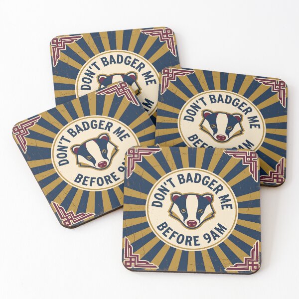 Item preview, Dont Badger Me Before 9AM Retro Badger Badge Funny Morning Work Humor designed and sold by ahmadhamdi.