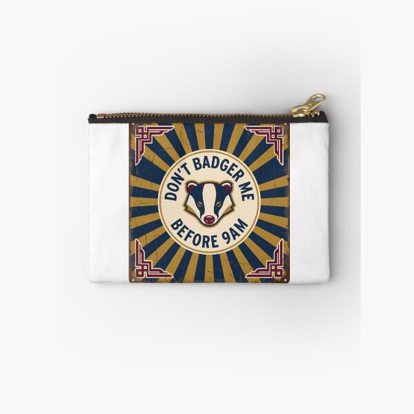 Item preview, Dont Badger Me Before 9AM Retro Badger Badge Funny Morning Work Humor designed and sold by ahmadhamdi.