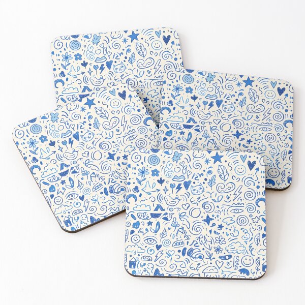 Item preview, Whimsical Hand Drawn Folk Art Doodle Pattern designed and sold by ART ATTACK ZONE.