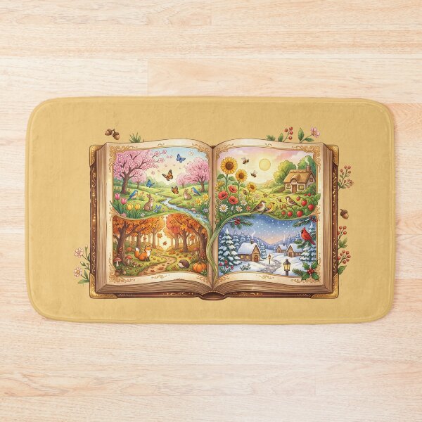 Item preview, Four Seasons Storybook Whimsical Cottagecore Book Illustration designed and sold by SebastianSpace.