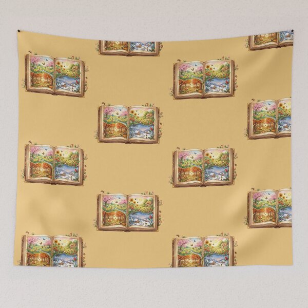Item preview, Four Seasons Storybook Whimsical Cottagecore Book Illustration designed and sold by SebastianSpace.