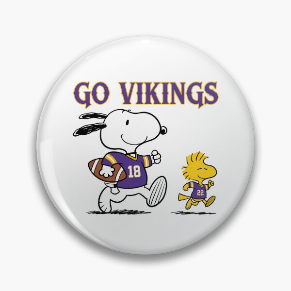 Item preview, Snoopy & Woodstock Minnesota Vikings Football Retro F700 designed and sold by GLUVY-THEME.