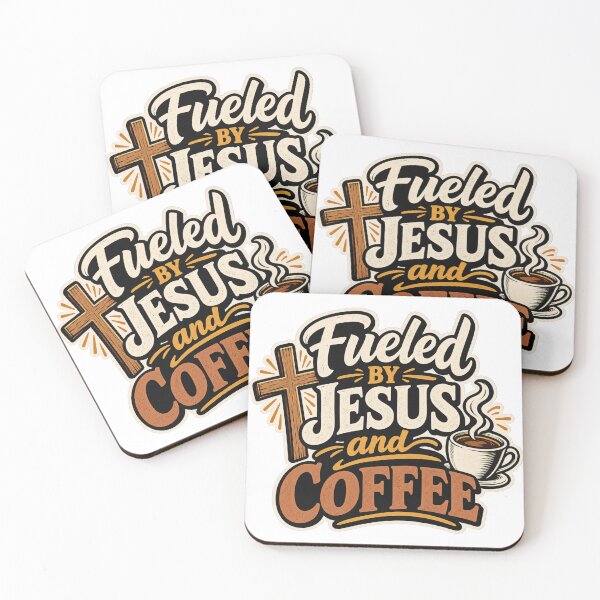 Item preview, Fueled By Jesus and Coffee - Christian Coffee Lover Quote designed and sold by VYBEHAUS.
