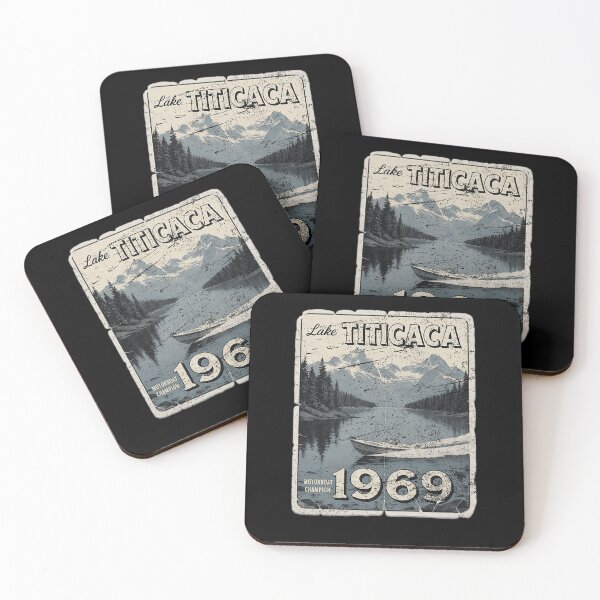 Item preview, Lake Titicaca Motorboat Champion 1969 Vintage Travel Graphic designed and sold by Machomanshop.