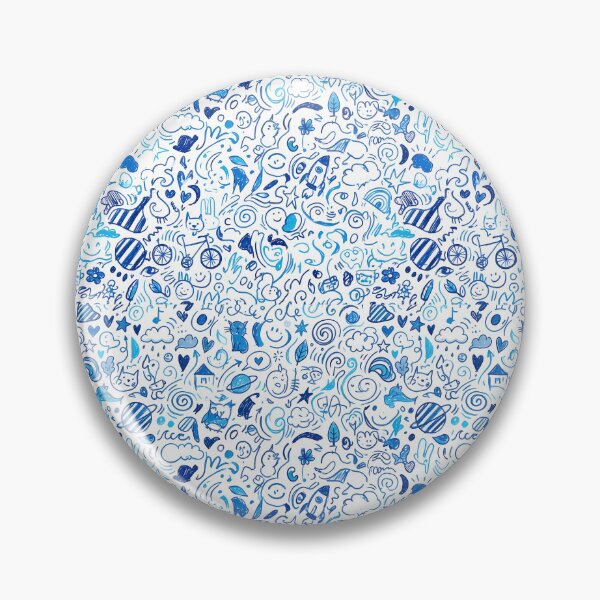 Item preview, 1 Whimsical Hand Drawn Folk Art Doodle Pattern designed and sold by ART ATTACK ZONE.