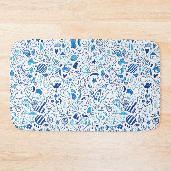 Item preview, 1 Whimsical Hand Drawn Folk Art Doodle Pattern designed and sold by ART ATTACK ZONE.