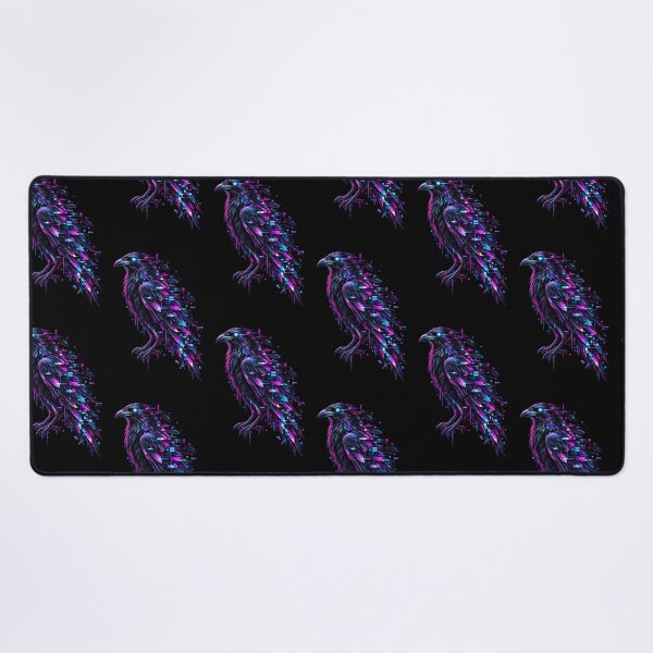 Item preview, Glitch Raven – Cyber Occult Raven Art designed and sold by JupiterGlitchEmpire.