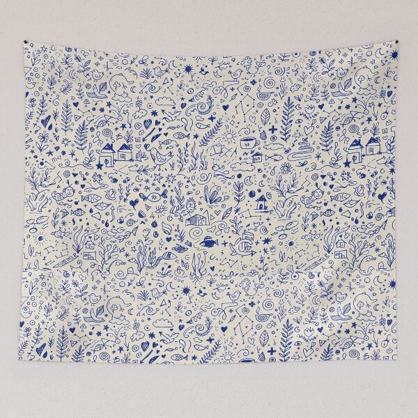 Item preview, 5 Whimsical Hand Drawn Folk Art Doodle Pattern designed and sold by ART ATTACK ZONE.