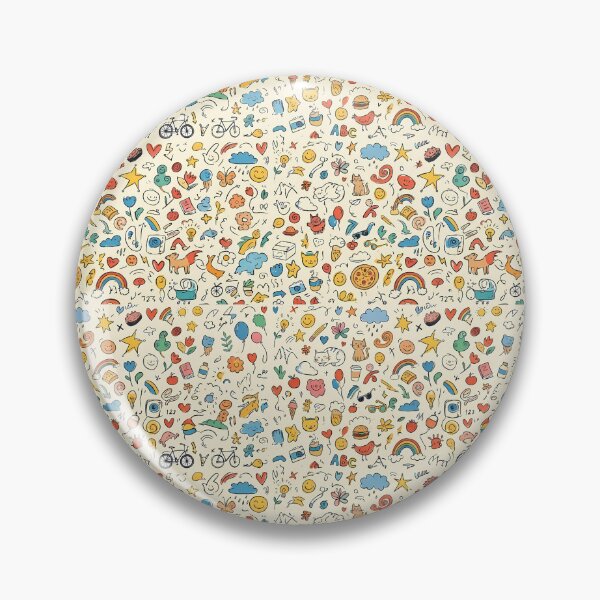 Item preview, 6 Whimsical Hand Drawn Folk Art Doodle Pattern designed and sold by ART ATTACK ZONE.