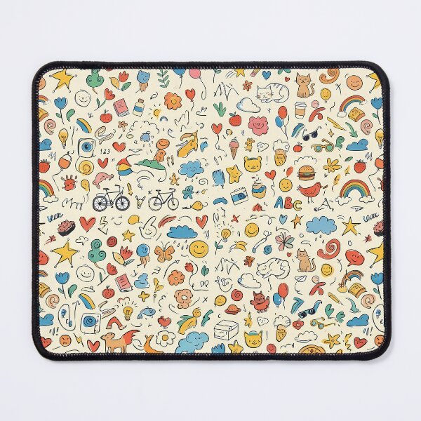 Item preview, 6 Whimsical Hand Drawn Folk Art Doodle Pattern designed and sold by ART ATTACK ZONE.