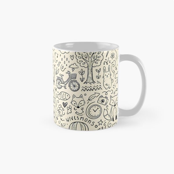 Item preview, 7 Whimsical Hand Drawn Folk Art Doodle Pattern designed and sold by ART ATTACK ZONE.