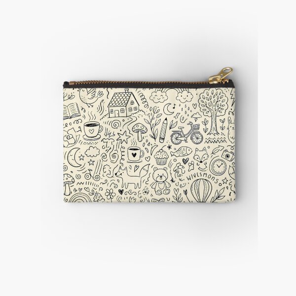Item preview, 7 Whimsical Hand Drawn Folk Art Doodle Pattern designed and sold by ART ATTACK ZONE.