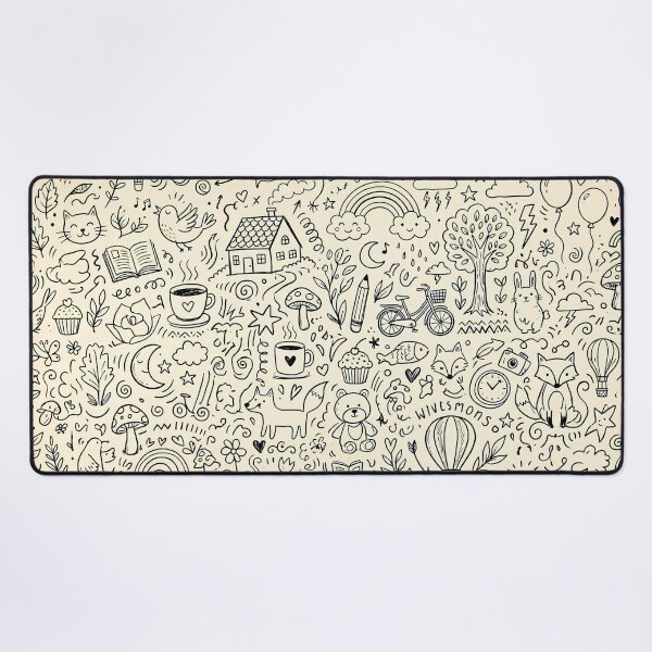 Item preview, 7 Whimsical Hand Drawn Folk Art Doodle Pattern designed and sold by ART ATTACK ZONE.