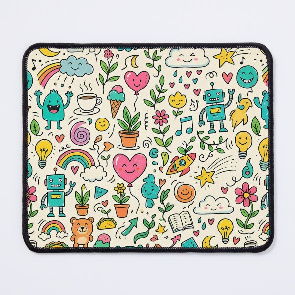 Item preview, 8 Whimsical Hand Drawn Folk Art Doodle Pattern designed and sold by ART ATTACK ZONE.