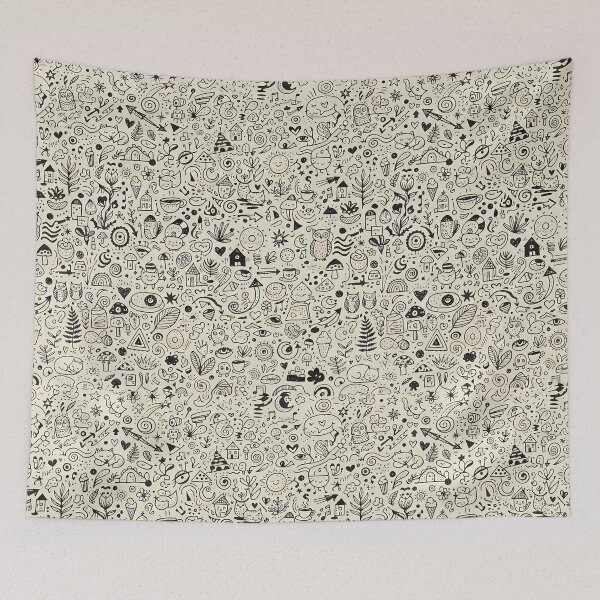 Item preview, 9 Whimsical Hand Drawn Folk Art Doodle Pattern designed and sold by ART ATTACK ZONE.
