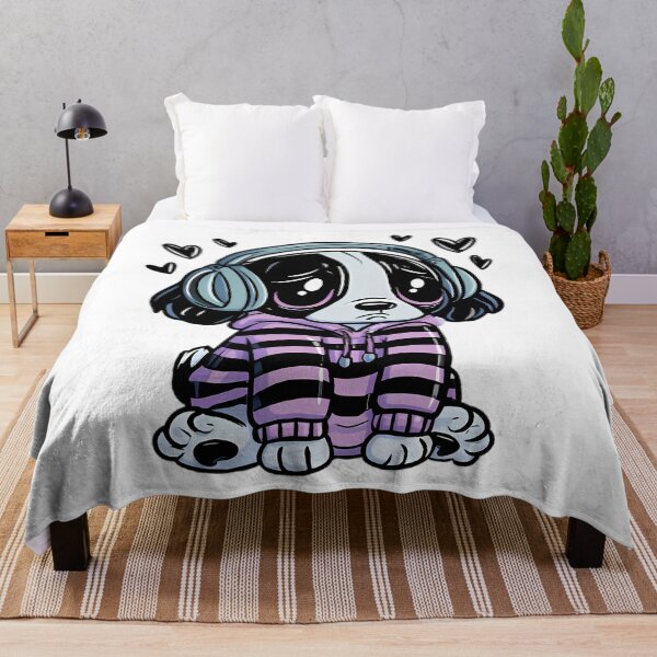 Item preview, Sad Cute Emo Puppy Mascot – Y2K Cartoon Aesthetic designed and sold by Retro Whimsy.