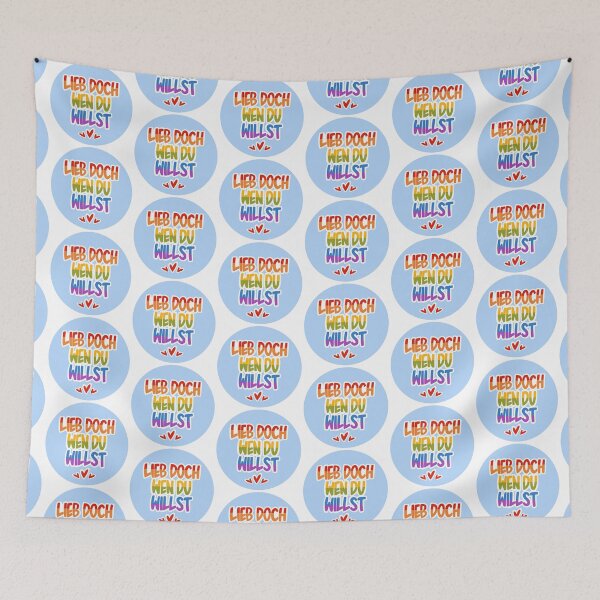 Item preview, Love whomever you want - blue designed and sold by DerKunstraum.