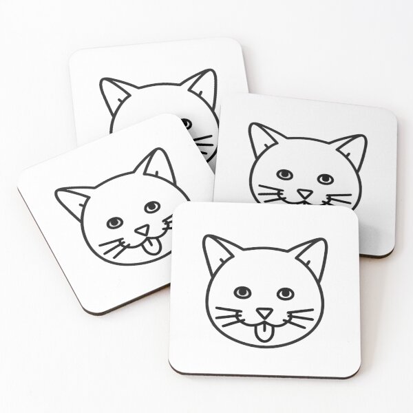 Item preview, Simple Feline Face Minimalist Cat Illustration designed and sold by Ikochane.