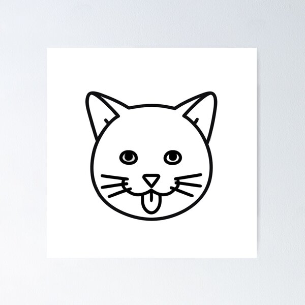Item preview, Simple Feline Face Minimalist Cat Illustration designed and sold by Ikochane.