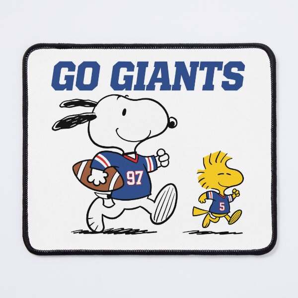 Item preview, Snoopy & Woodstock New York Giants Football Retro F702 designed and sold by GLUVY-THEME.