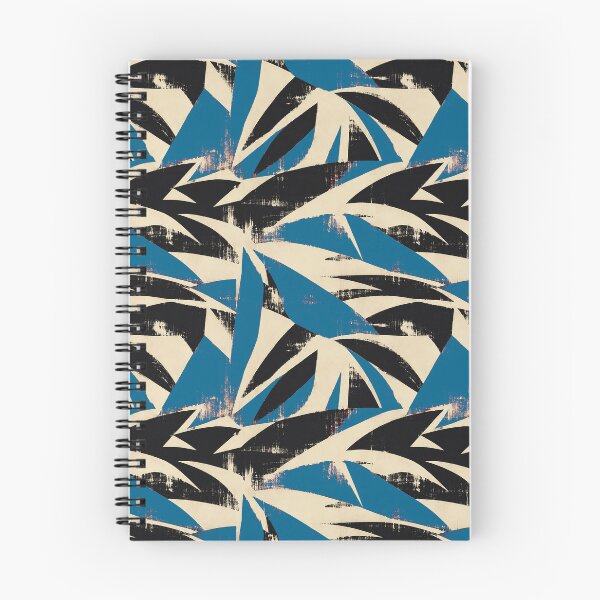 Item preview, Blue Black Expressive Brush Pattern designed and sold by imaniko.