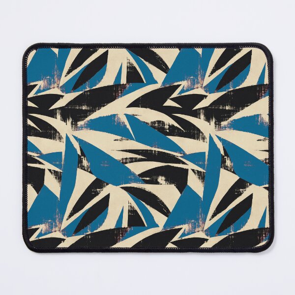 Item preview, Blue Black Expressive Brush Pattern designed and sold by imaniko.