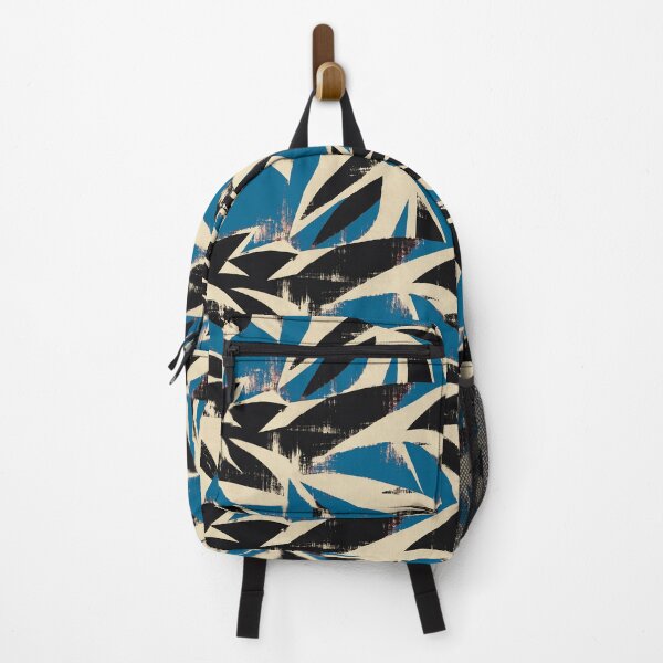 Item preview, Blue Black Expressive Brush Pattern designed and sold by imaniko.