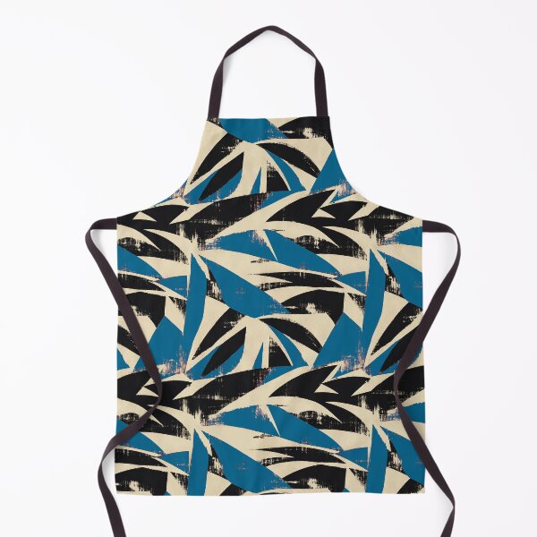 Item preview, Blue Black Expressive Brush Pattern designed and sold by imaniko.