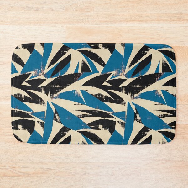 Item preview, Blue Black Expressive Brush Pattern designed and sold by imaniko.