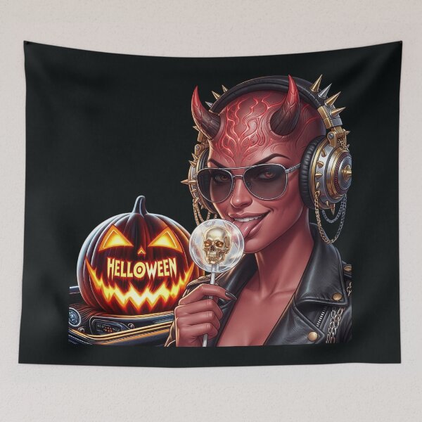 Item preview, Halloween Demon Girl Horns Sunglasses Lollipop designed and sold by Voodoo Store Paranormal Collections.