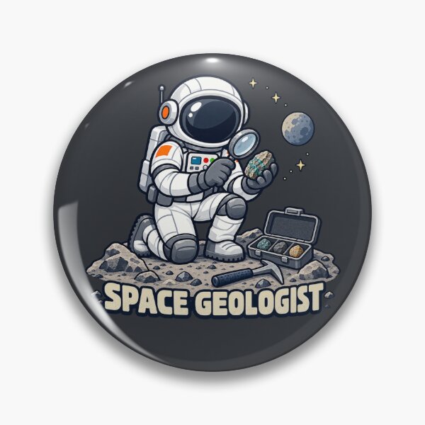 Artikelvorschau, Geologe und Astronaut untersuchen Mondgestein entworfen und verkauft von BROHLine Studio.