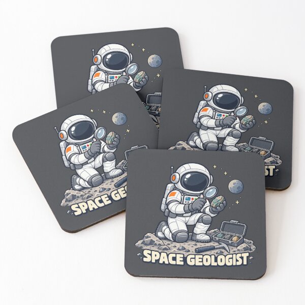 Item preview, Geologist Astronaut Studying Moon Rocks designed and sold by BROHLine Studio.