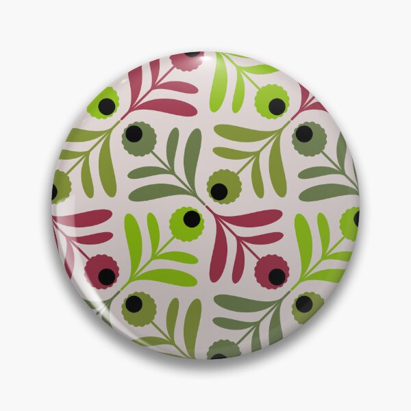 Item preview,  Retro Botanical Berry Leaf Pattern Design designed and sold by Sybille-Yates.