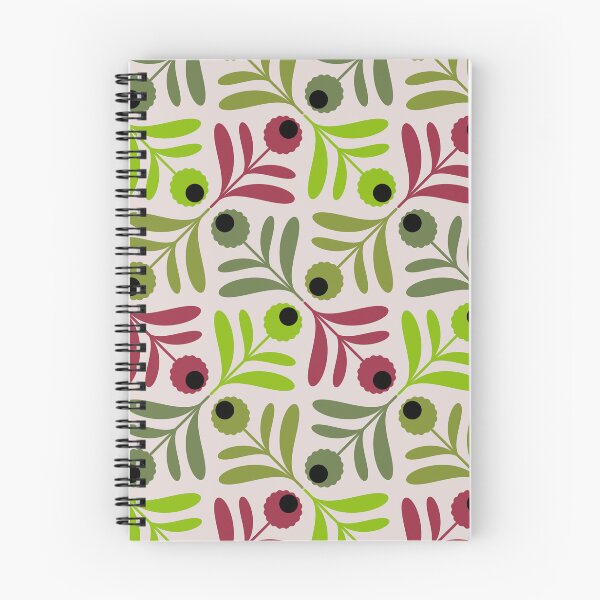 Item preview,  Retro Botanical Berry Leaf Pattern Design designed and sold by Sybille-Yates.