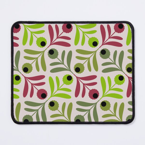 Item preview, Retro Botanical Berry Leaf Pattern Design designed and sold by Sybille-Yates.