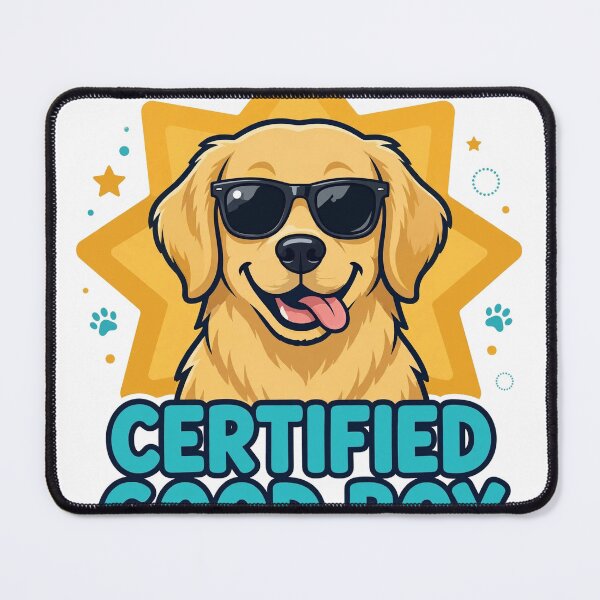 Item preview, Certified Good Boy Funny Golden Retriever Sunglasses T-Shirt designed and sold by ApparelOutpost.