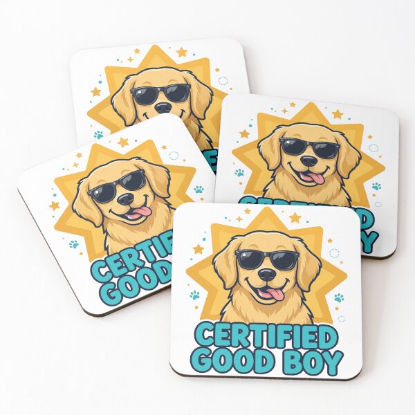 Item preview, Certified Good Boy Funny Golden Retriever Sunglasses T-Shirt designed and sold by ApparelOutpost.